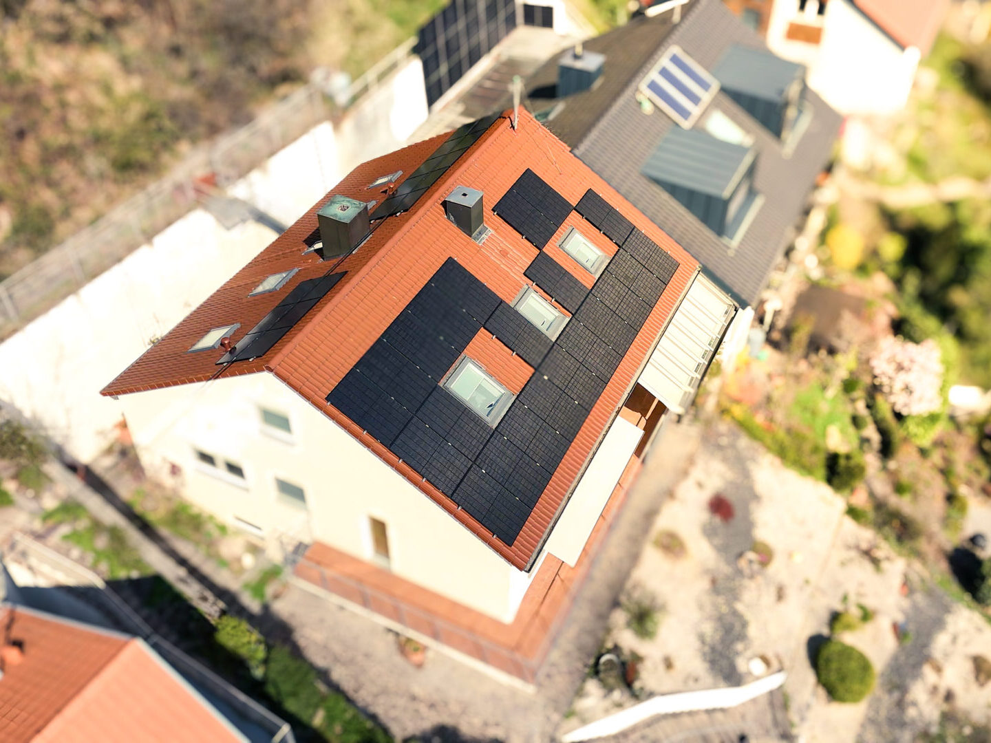 Haus mit Photovoltaikanlage