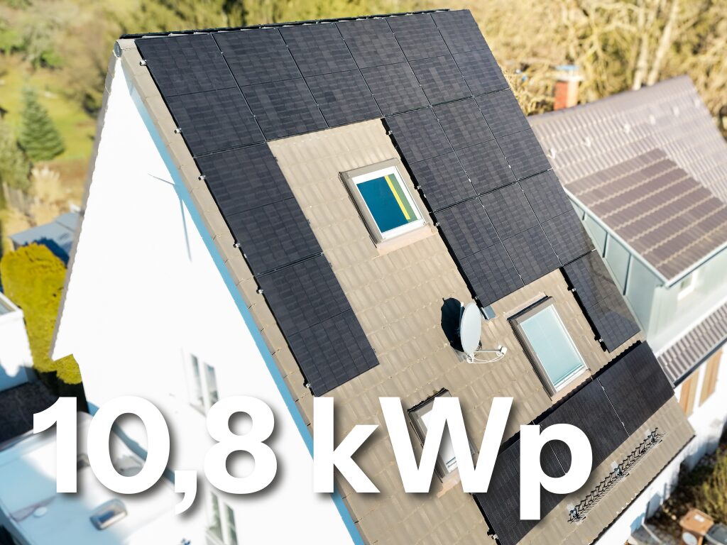 Haus mit 10,8 kWp Solaranlage