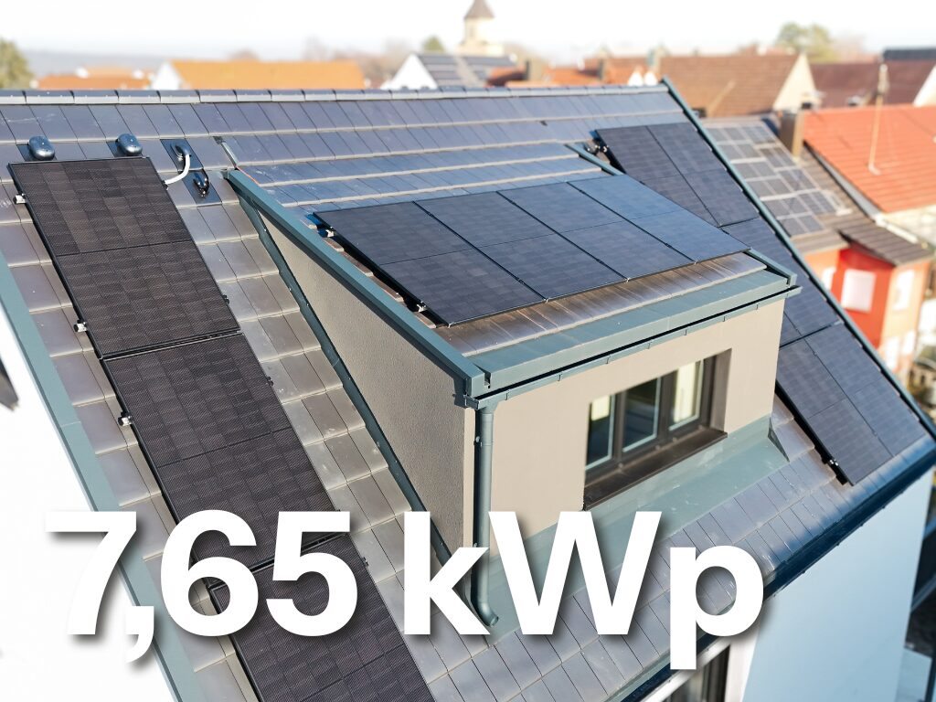 Haus mit 7,65 kWp Solaranlage